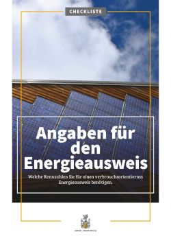 Angaben für den Energieausweis
